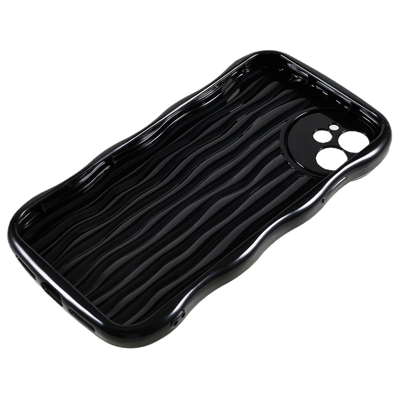 For iPhone 12 6.1 inch Anti-Fall Soft TPU Phone Case Wavy Edge Protective Cover