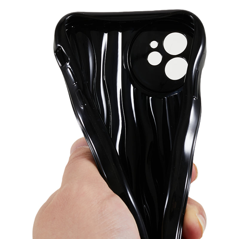 For iPhone 12 6.1 inch Anti-Fall Soft TPU Phone Case Wavy Edge Protective Cover
