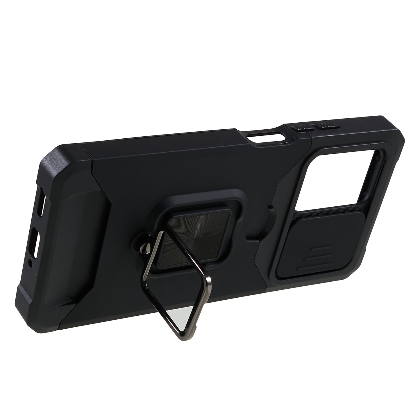 PC+TPU Phone Case for Xiaomi Redmi Note 12 Pro 5G / Note 12 Pro Speed 5G / Poco X5 Pro 5G , Lens Protection Kickstand Back Cover with Card Holder