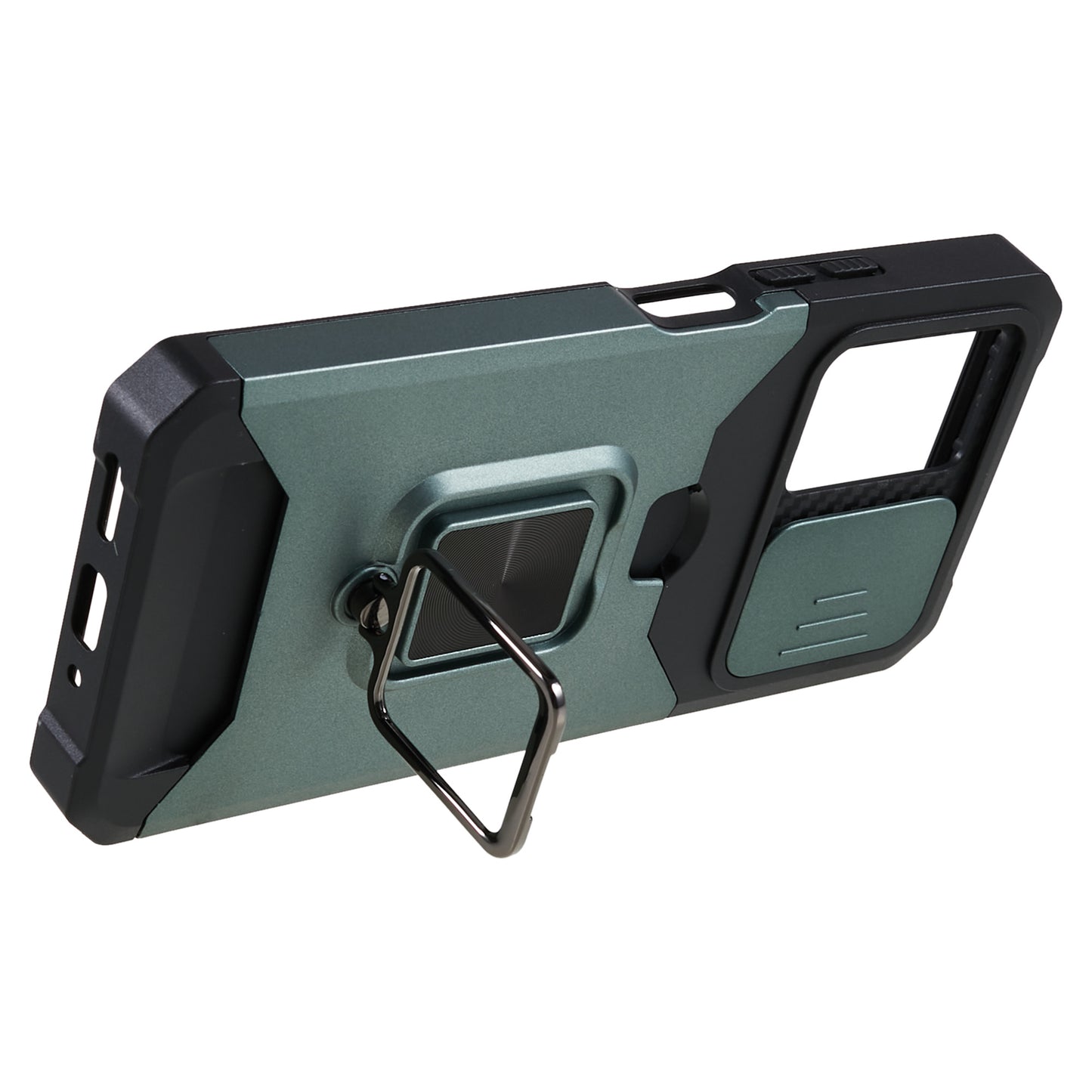 Kickstand Phone Case for Xiaomi Redmi Note 12 5G (China) / (India) / (Global) / Poco X5 5G , PC+TPU Card Holder Phone Cover with Slide Camera Lid