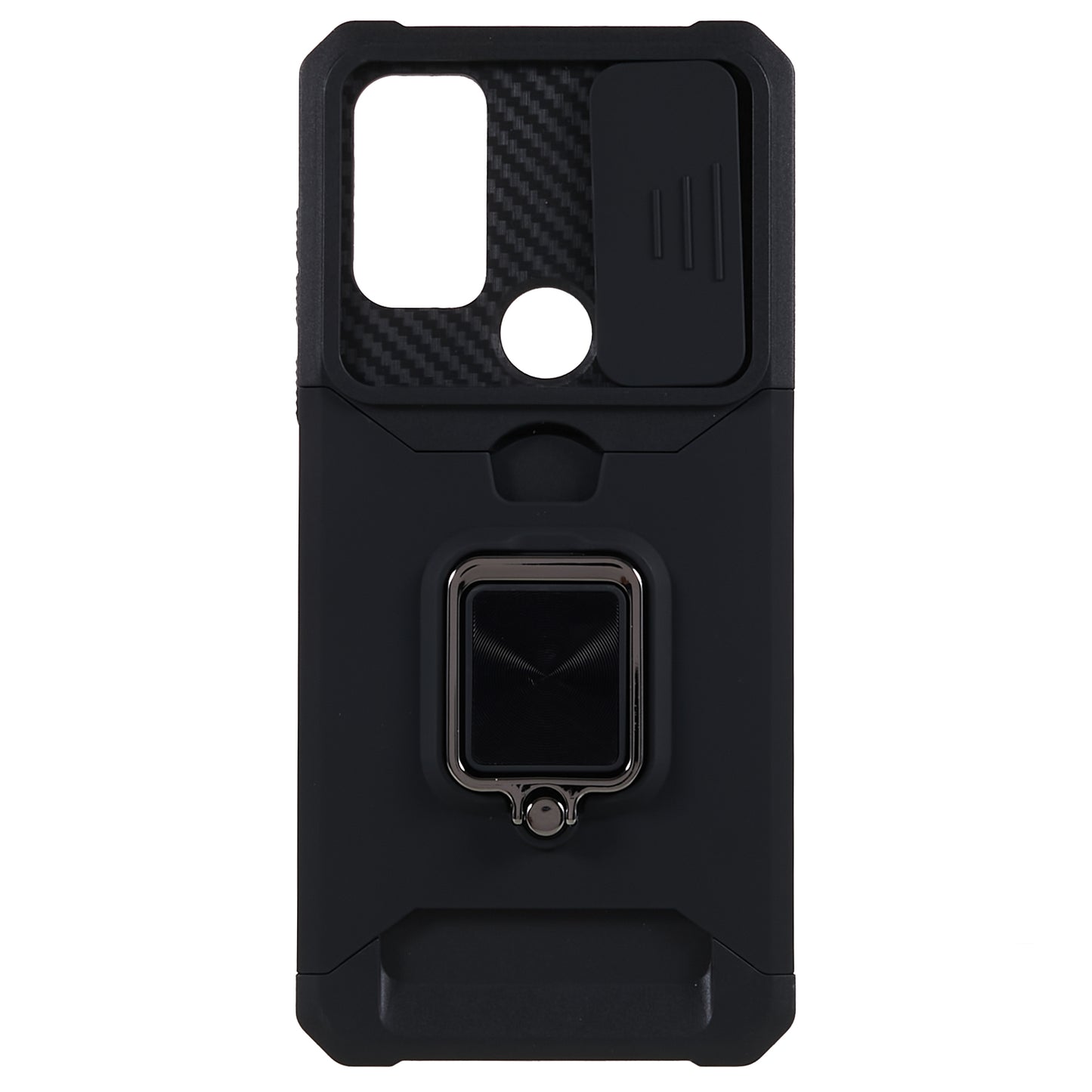 For Motorola Moto G Play (2023) 4G Kickstand Card Holder Phone Case Slide Lens Protection PC+TPU Phone Cover
