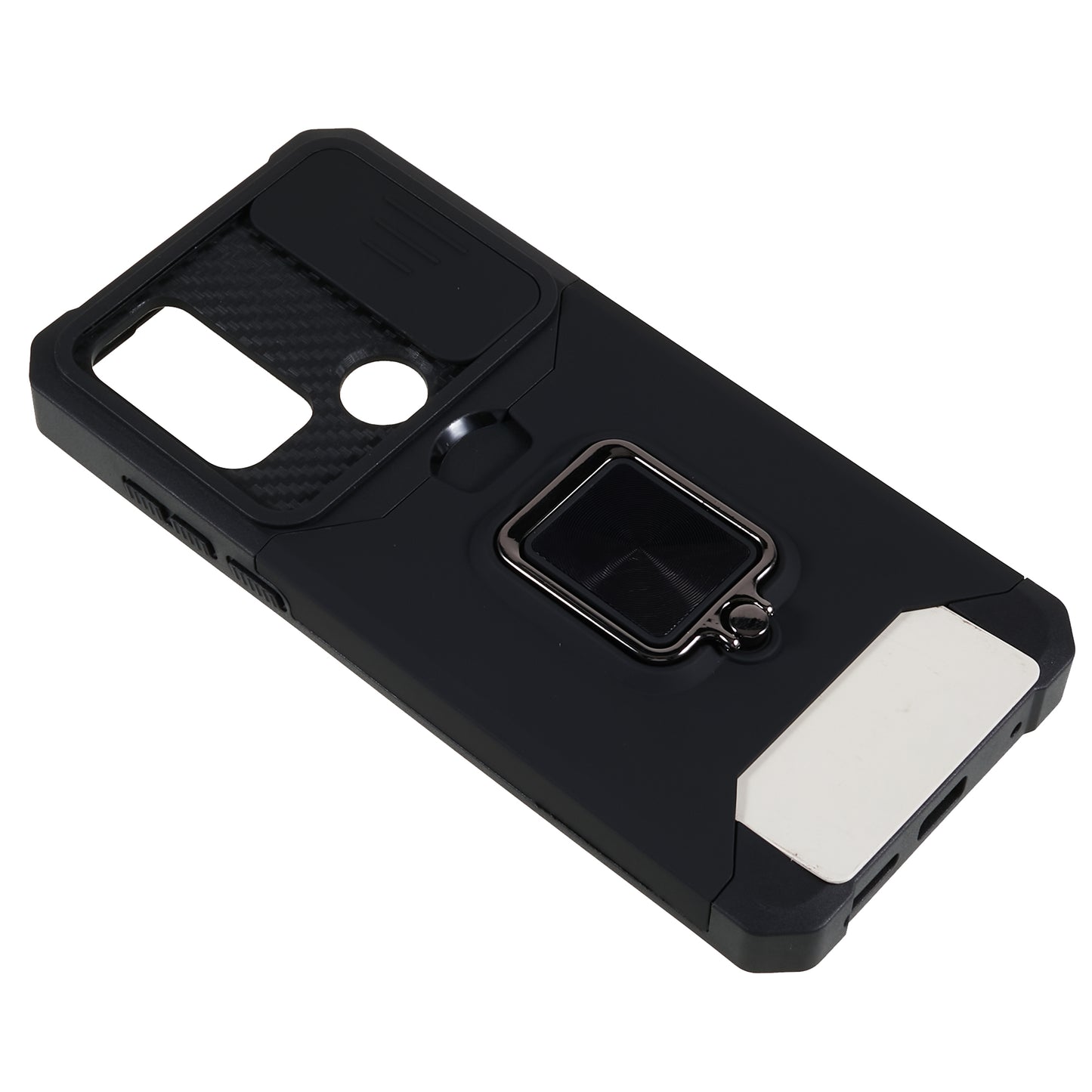 For Motorola Moto G Play (2023) 4G Kickstand Card Holder Phone Case Slide Lens Protection PC+TPU Phone Cover