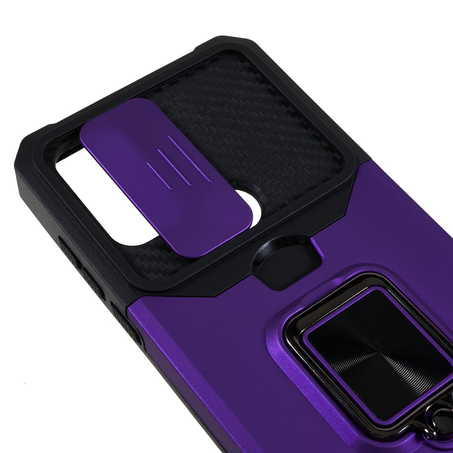 For Motorola Moto G Play (2023) 4G Kickstand Card Holder Phone Case Slide Lens Protection PC+TPU Phone Cover