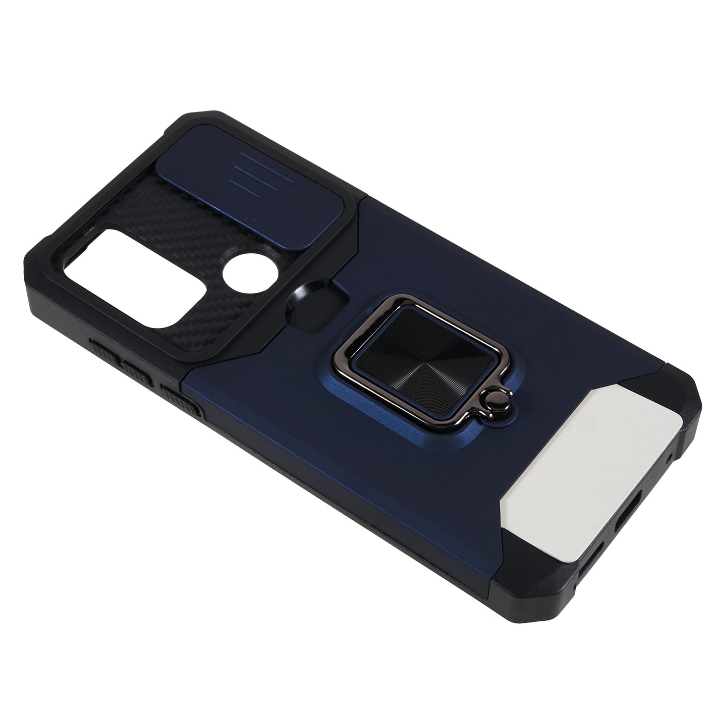 For Motorola Moto G Play (2023) 4G Kickstand Card Holder Phone Case Slide Lens Protection PC+TPU Phone Cover