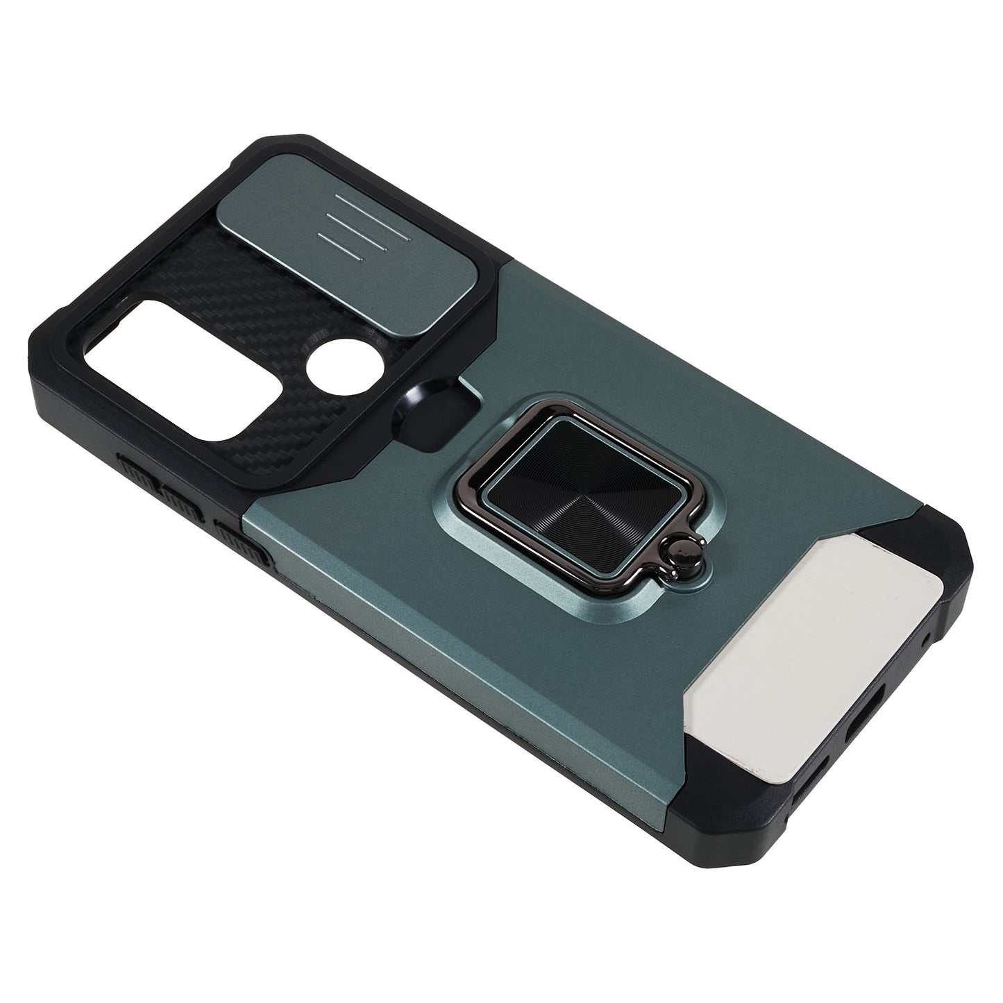 For Motorola Moto G Play (2023) 4G Kickstand Card Holder Phone Case Slide Lens Protection PC+TPU Phone Cover