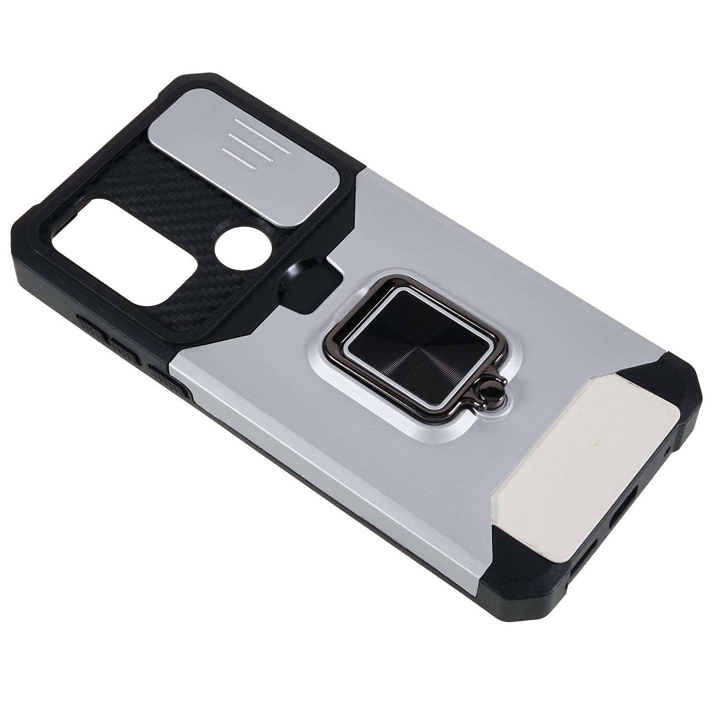 For Motorola Moto G Play (2023) 4G Kickstand Card Holder Phone Case Slide Lens Protection PC+TPU Phone Cover