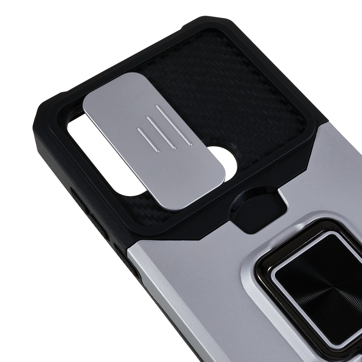 For Motorola Moto G Play (2023) 4G Kickstand Card Holder Phone Case Slide Lens Protection PC+TPU Phone Cover