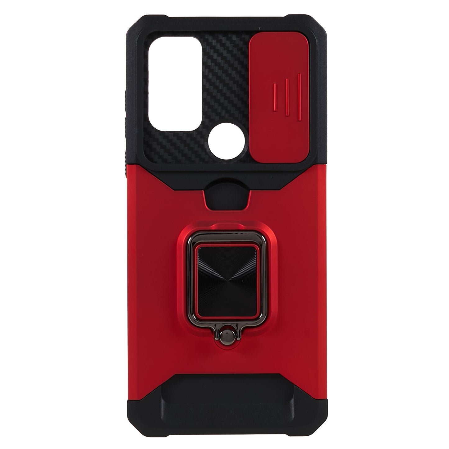 For Motorola Moto G Play (2023) 4G Kickstand Card Holder Phone Case Slide Lens Protection PC+TPU Phone Cover