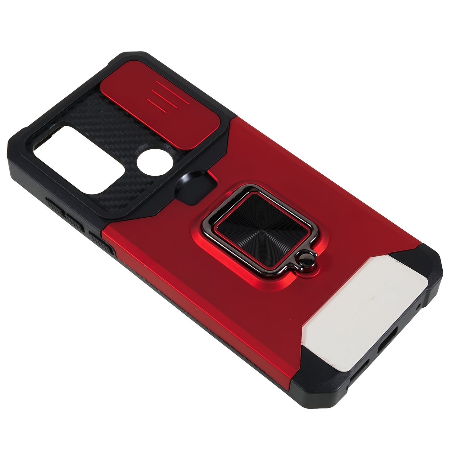 For Motorola Moto G Play (2023) 4G Kickstand Card Holder Phone Case Slide Lens Protection PC+TPU Phone Cover