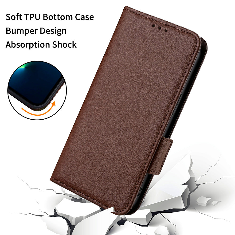 Litchi Texture Phone Case for Nokia G22 , PU Leather Wallet Stand Phone Cover