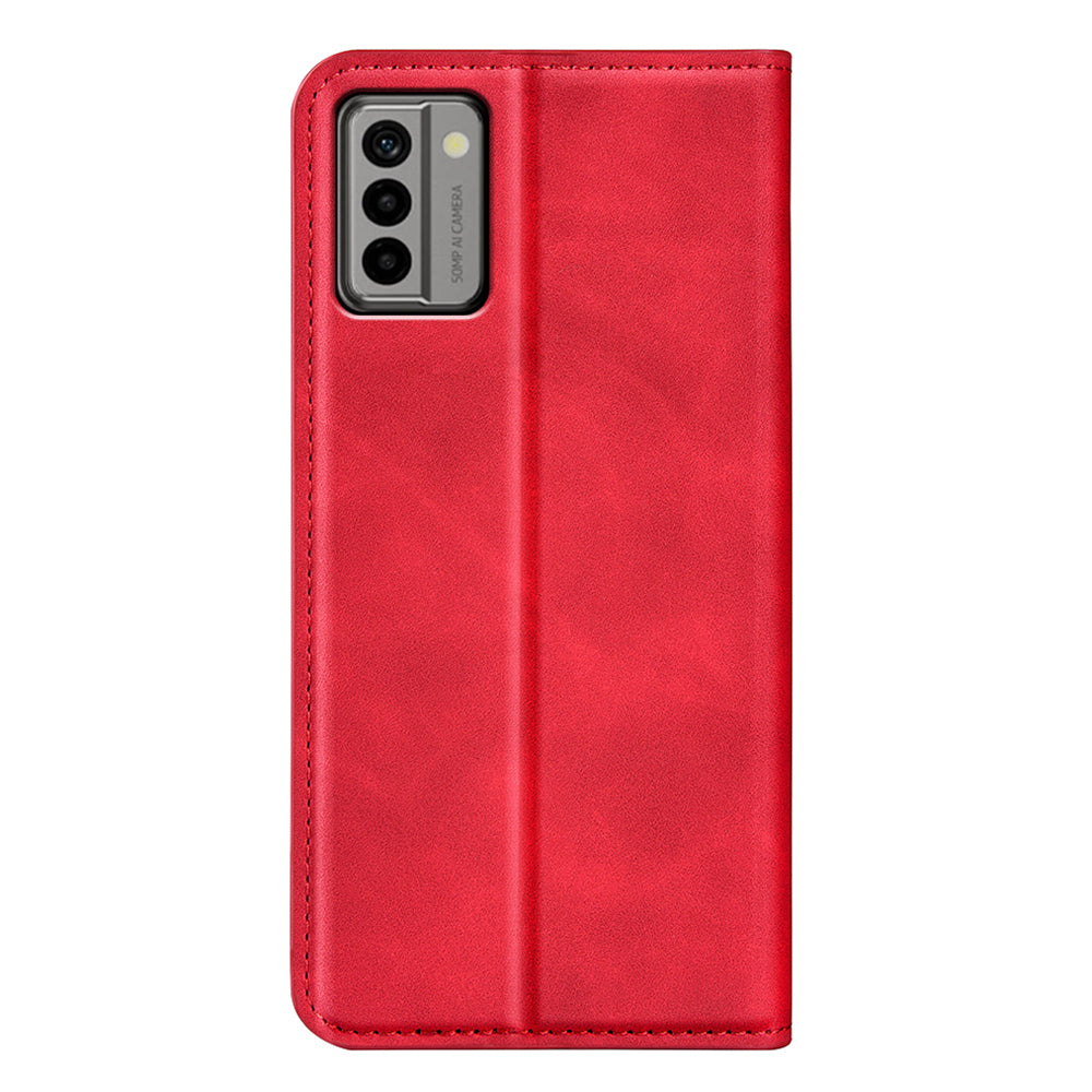 For Nokia G22 4G Magnetic Auto Closing Skin-touch Protective Shell Leather Stand Wallet Phone Case