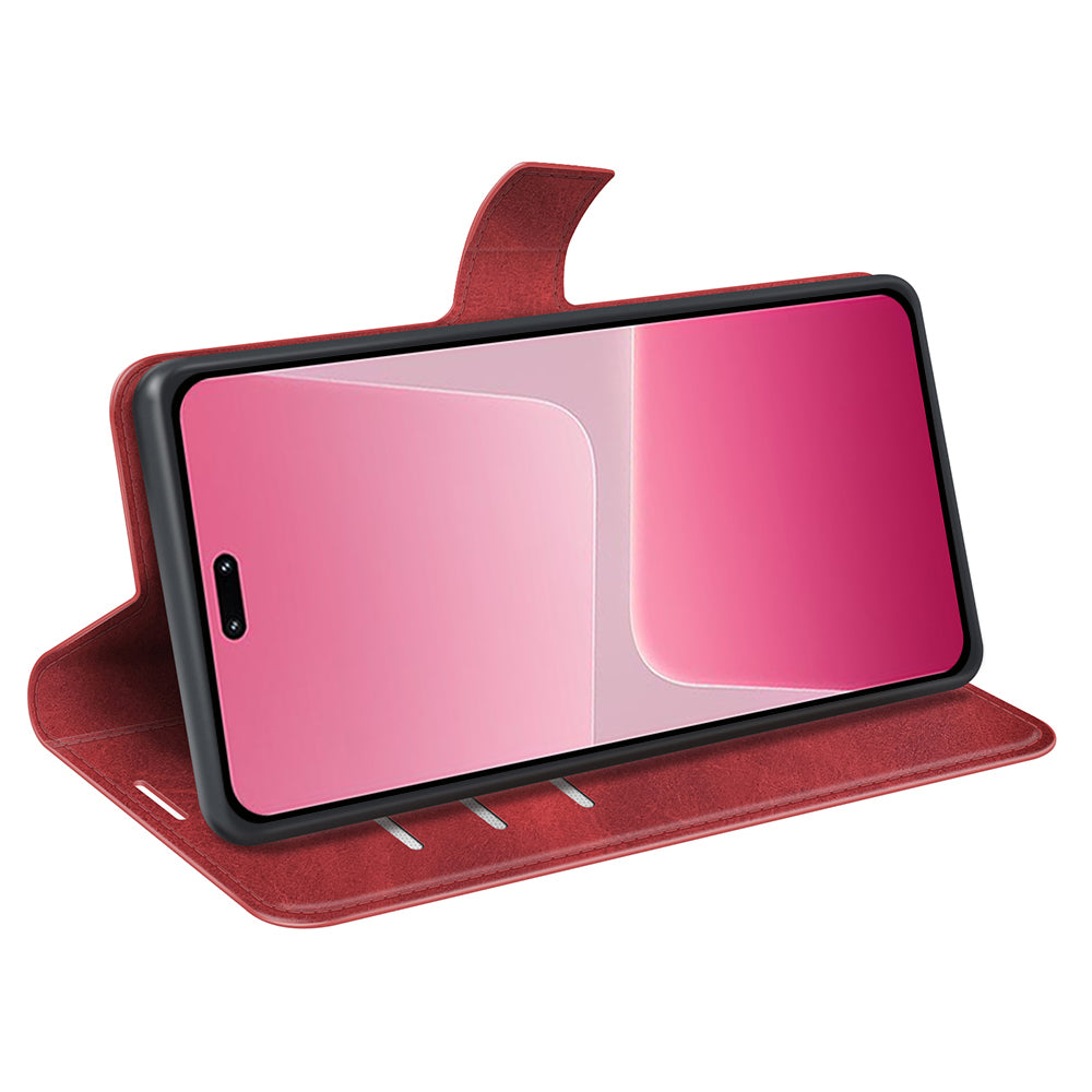 For Xiaomi 13 Lite / Civi 2 5G Square Clasp Leather Phone Case Calf Texture Wallet Stand Anti-drop Cover