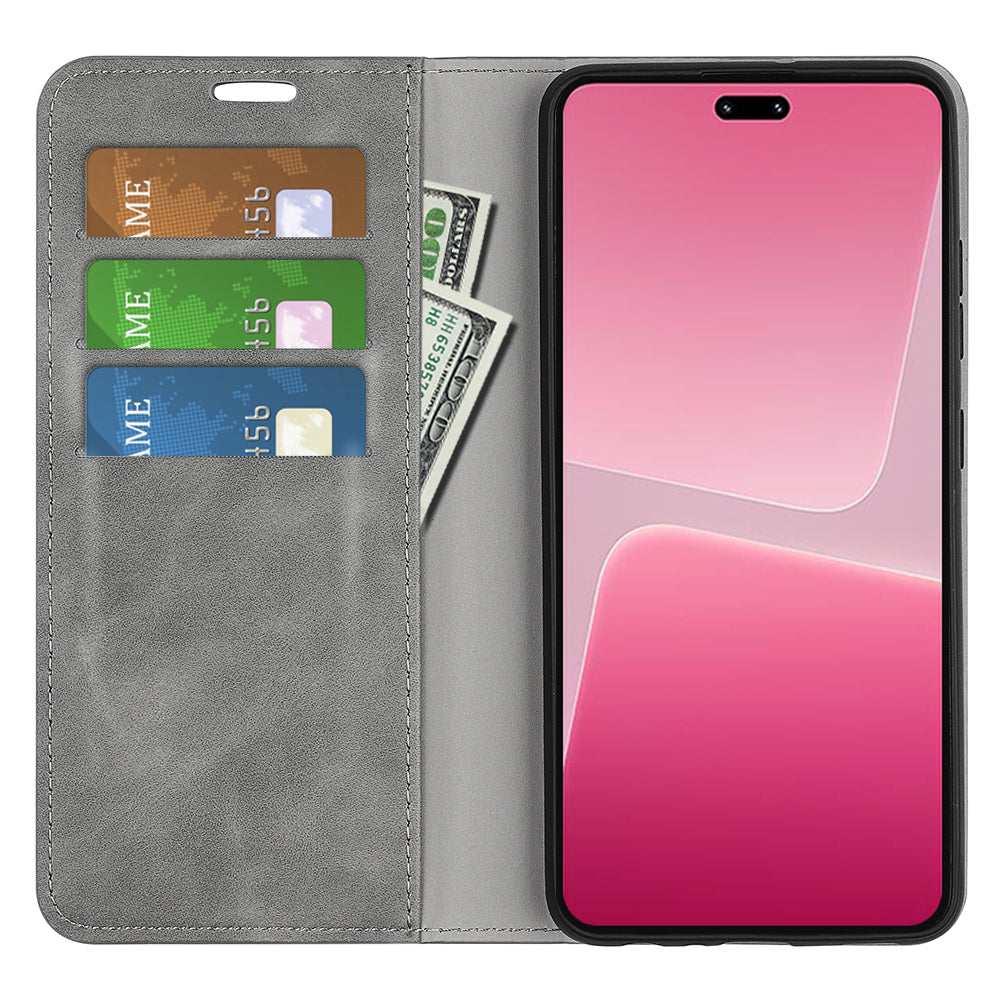 For Xiaomi 13 Lite / Civi 2 5G Skin-touch Leather Wallet Phone Case Flip Stand Protective Cover