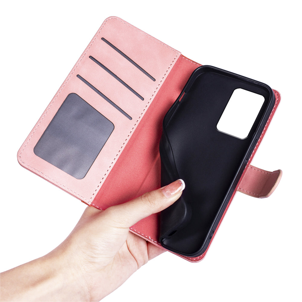 For Xiaomi 13 Lite / Civi 2 5G Dual Color Splicing Shockproof Cover Leather Wallet Stand Phone Case