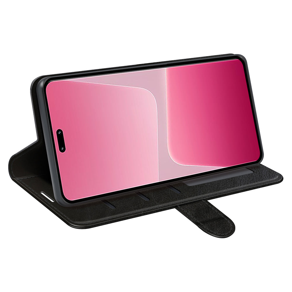 Flip Cover for Xiaomi 13 Lite / Civi 2 5G PU Leather Wallet Crazy Horse Texture Stand Phone Case