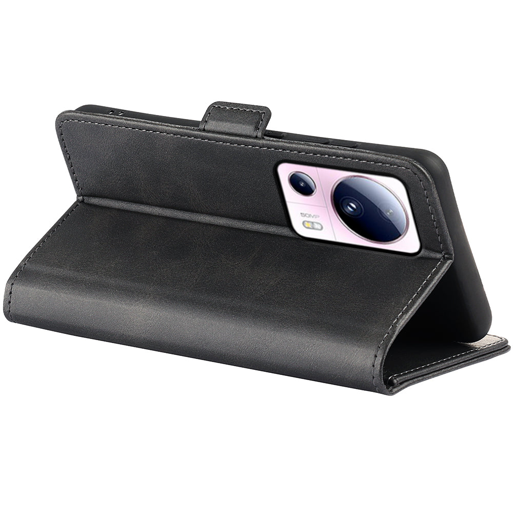 For Xiaomi 13 Lite / Civi 2 5G Calf Texture Cell Phone Cover Stand Wallet PU Leather Phone Case