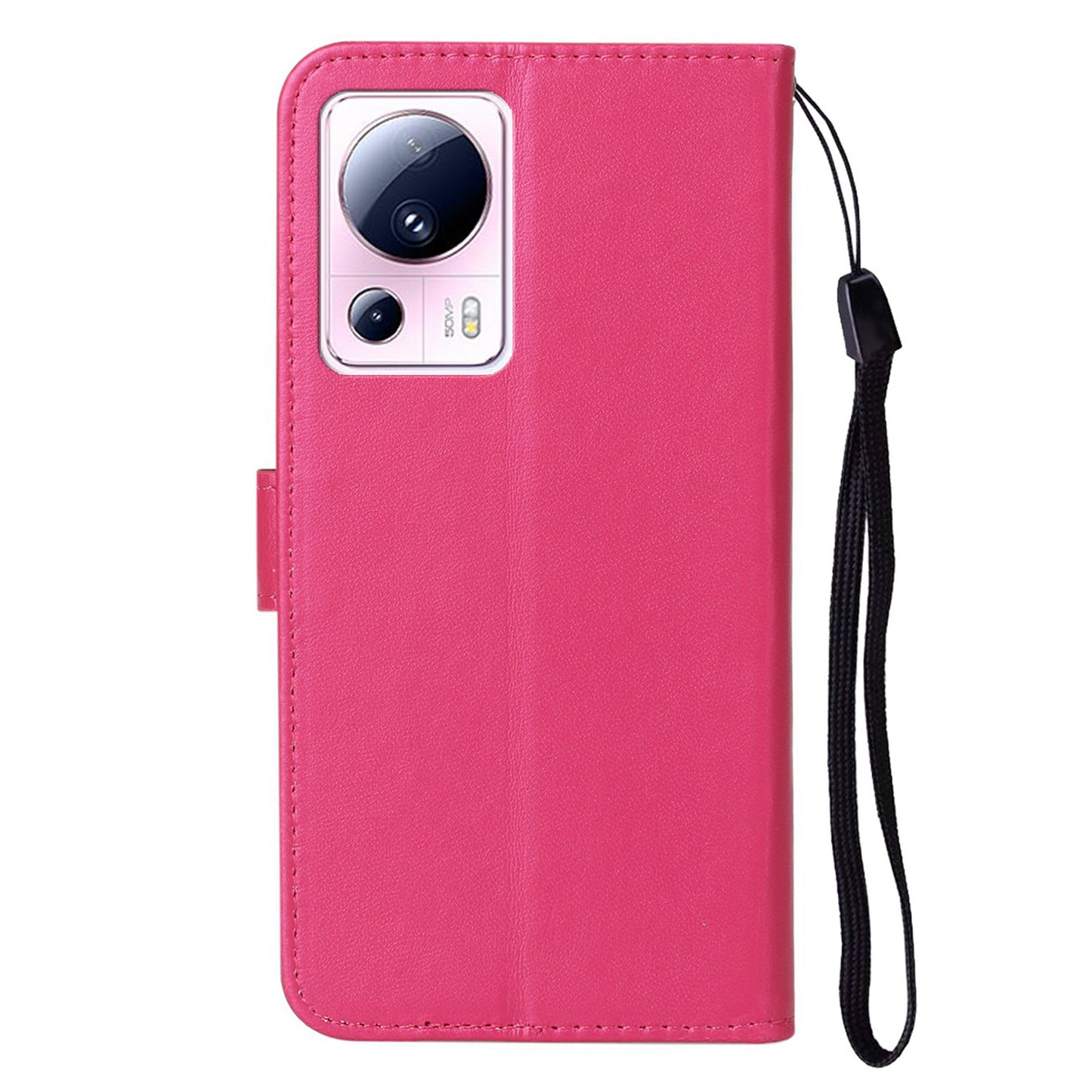 B40 For Xiaomi 13 Lite / Civi 2 5G Solid Color Wallet Stand Cover PU Leather+TPU Cell Phone Case