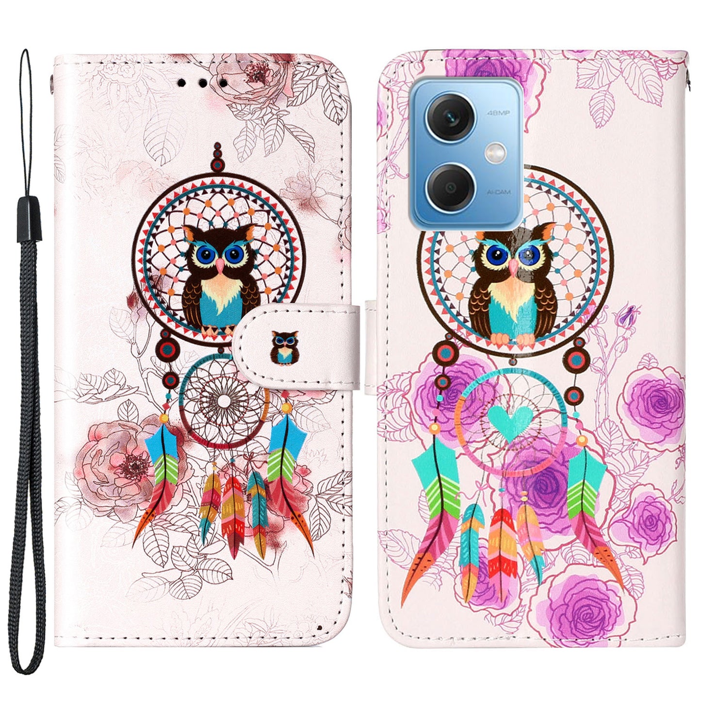For Xiaomi Redmi Note 12 5G (China) / (India) / (Global) / Poco X5 5G Leather Phone Case Pattern Printing Wallet Stand Cover