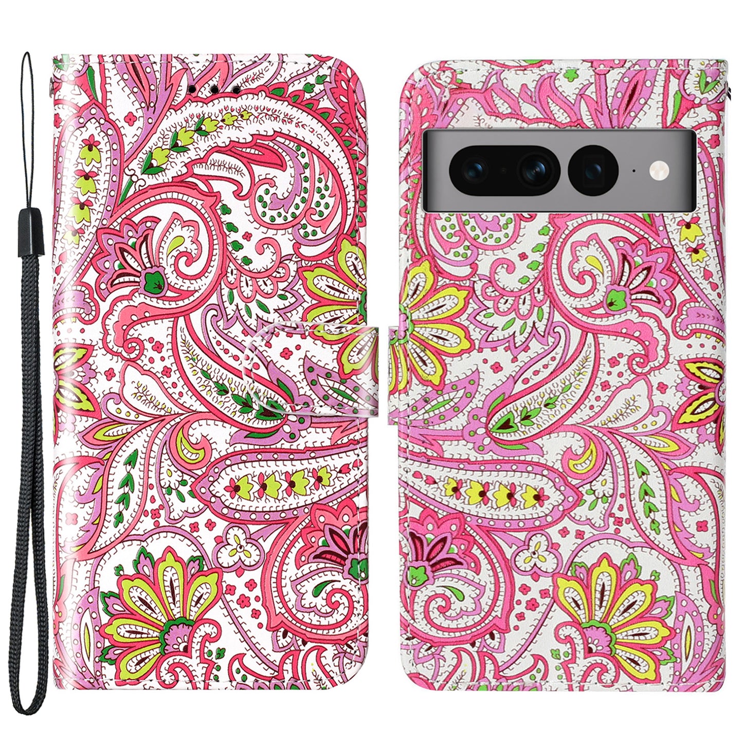 For Google Pixel 7 Pro 5G Pattern Printing Leather Wallet Cover Flip Stand Drop-proof Phone Case