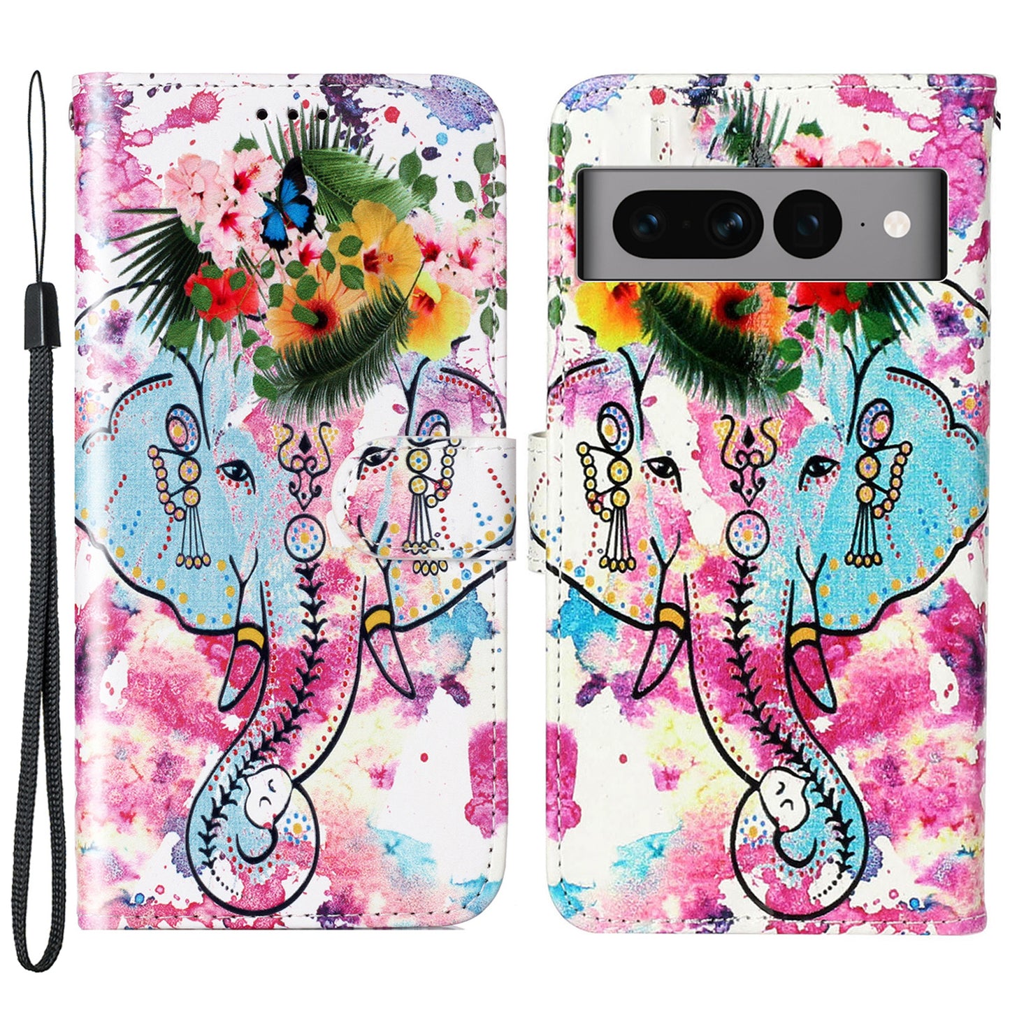For Google Pixel 7 Pro 5G Pattern Printing Leather Wallet Cover Flip Stand Drop-proof Phone Case