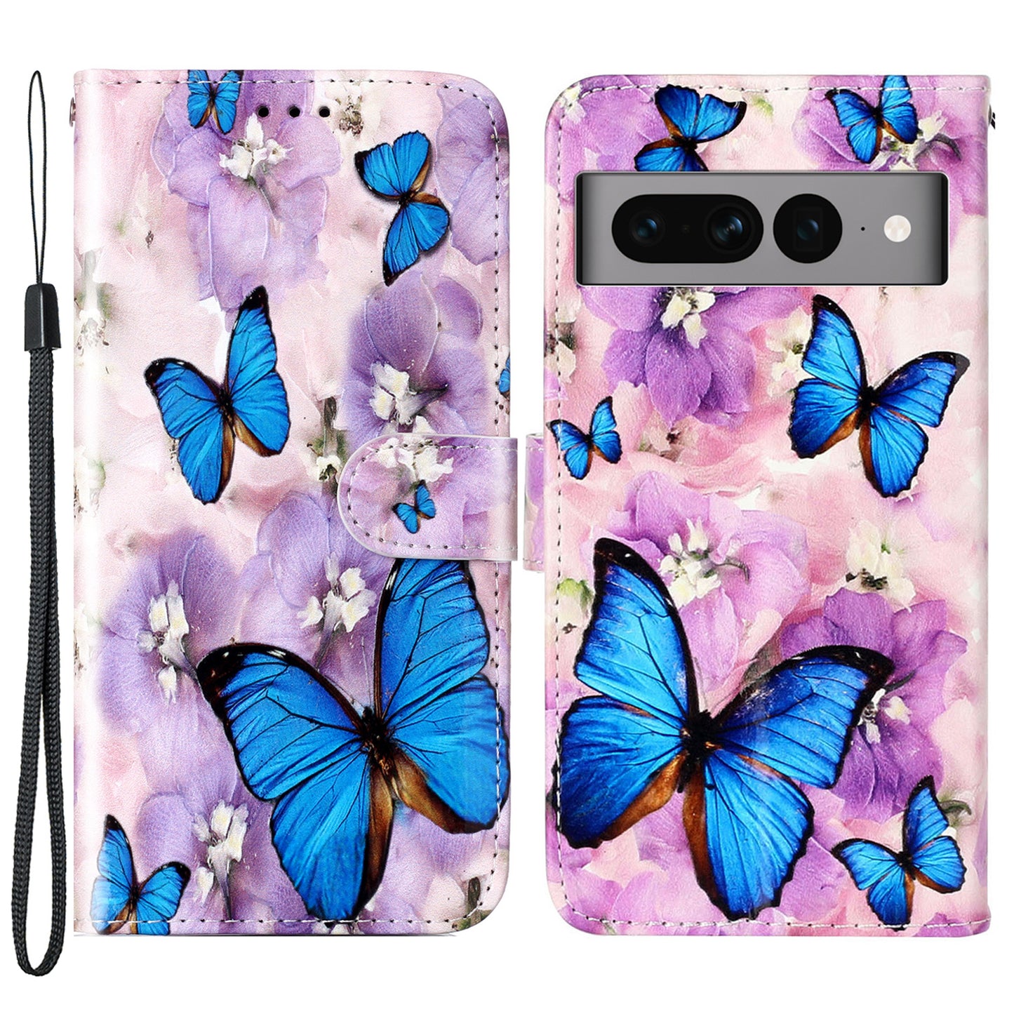 For Google Pixel 7 Pro 5G Pattern Printing Leather Wallet Cover Flip Stand Drop-proof Phone Case