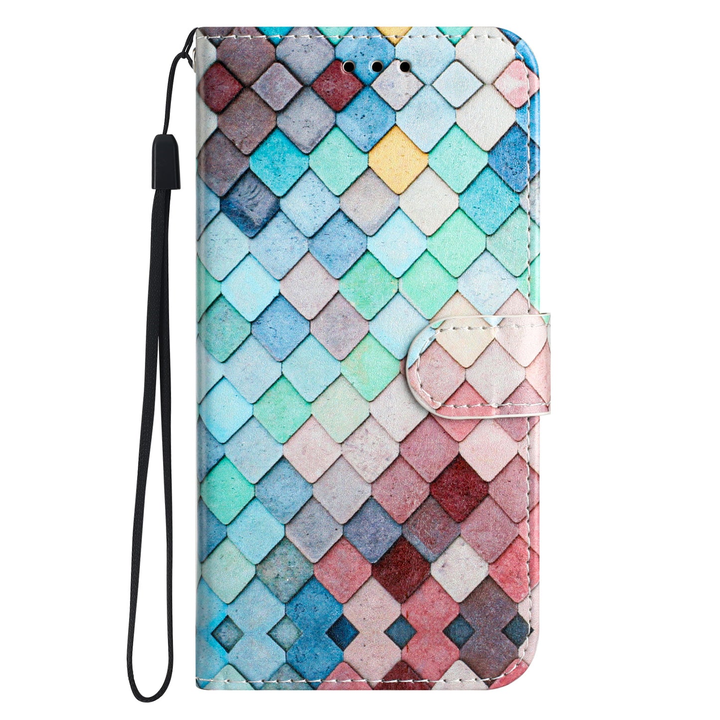 For Google Pixel 6 Pro 5G Wallet Phone Case Pattern Printing PU Leather Stand Flip Cover with Strap