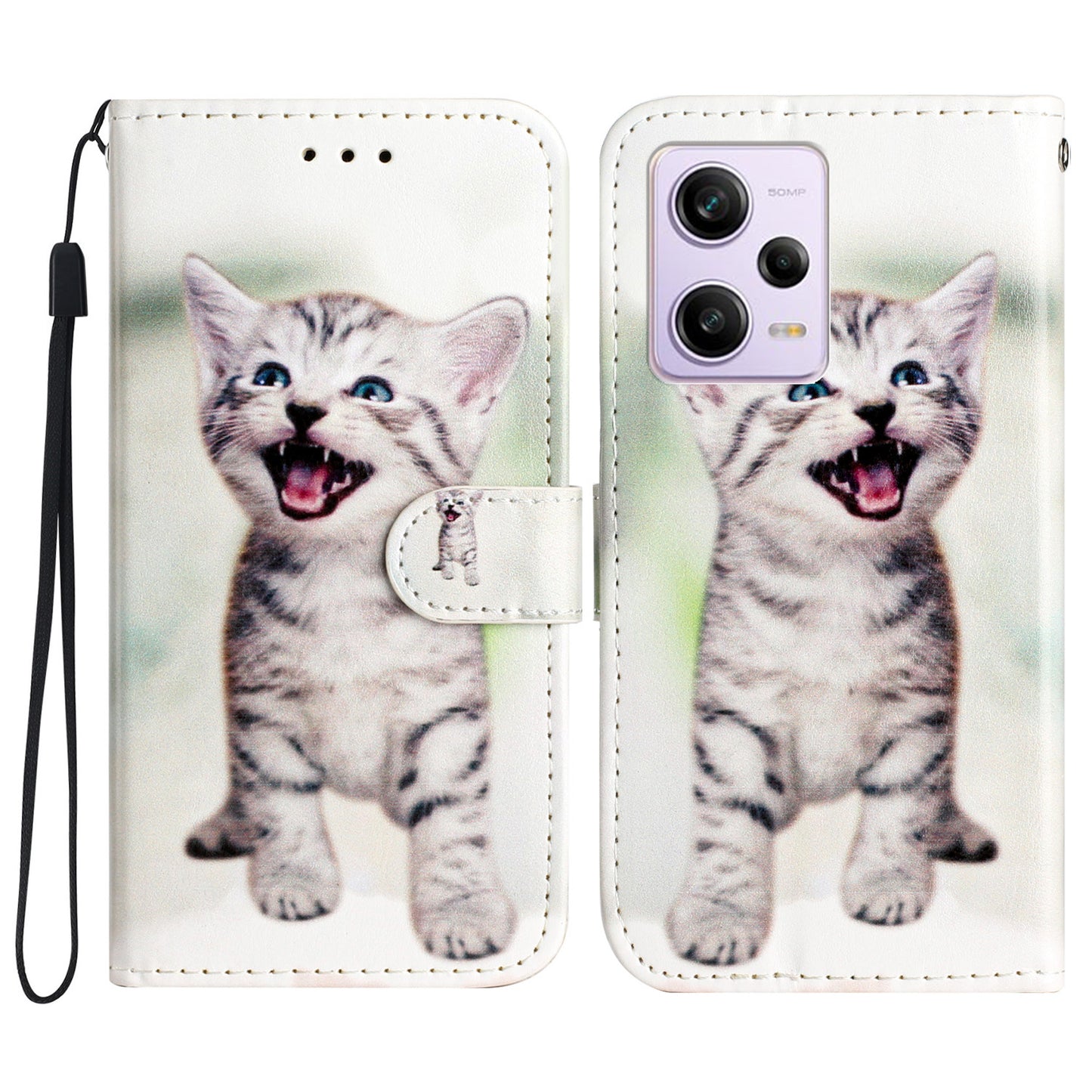For Xiaomi Poco X5 Pro 5G / Redmi Note 12 Pro Speed 5G / Note 12 Pro 5G Pattern Printing Phone Case PU Leather Wallet Stand Cover