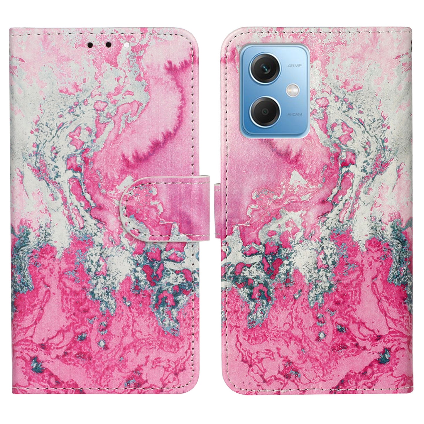 Phone Case for Xiaomi Redmi Note 12 5G (China) / (India) / (Global) / Poco X5 5G , PU Leather Pattern Printing Stand Flip Wallet Cover