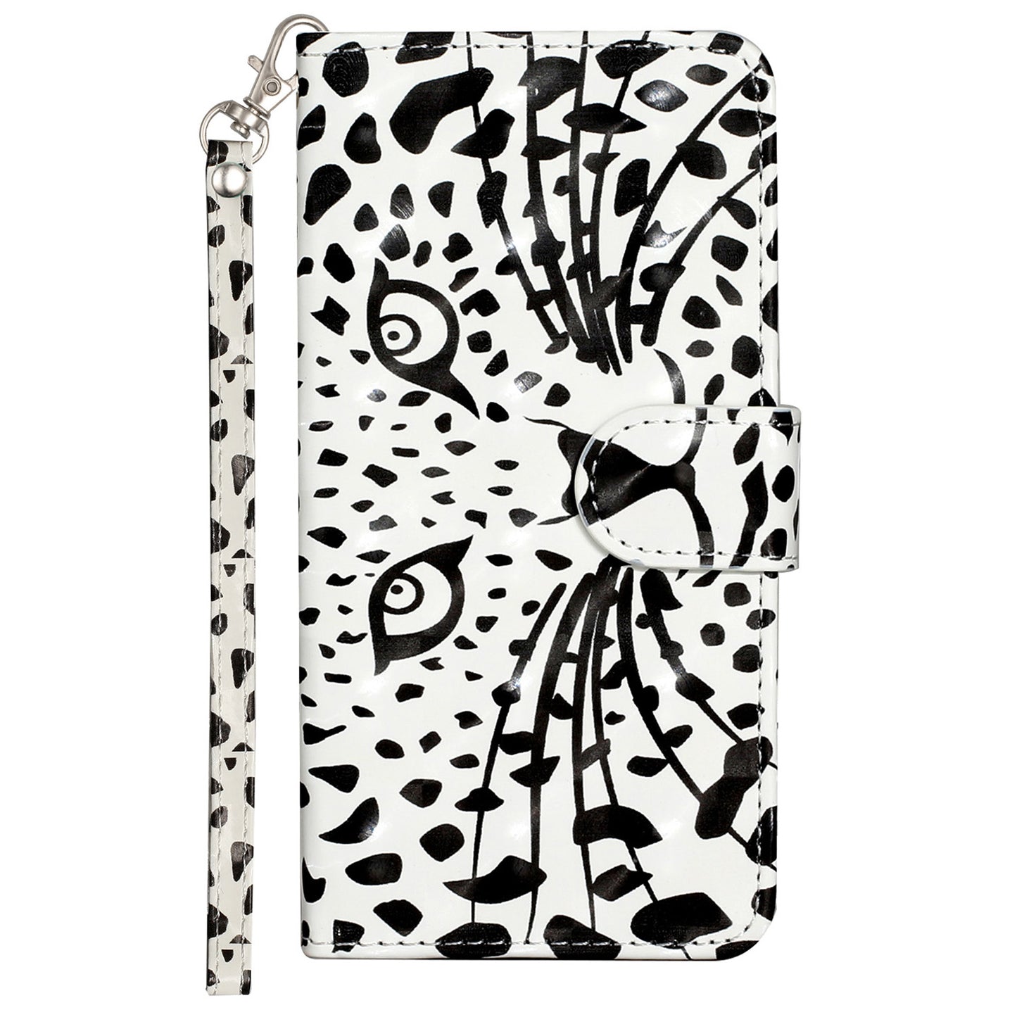 For Sony Xperia 10 V Phone Case 3D Pattern Printing Flip Stand PU Leather Wallet Drop-proof Cover with Strap
