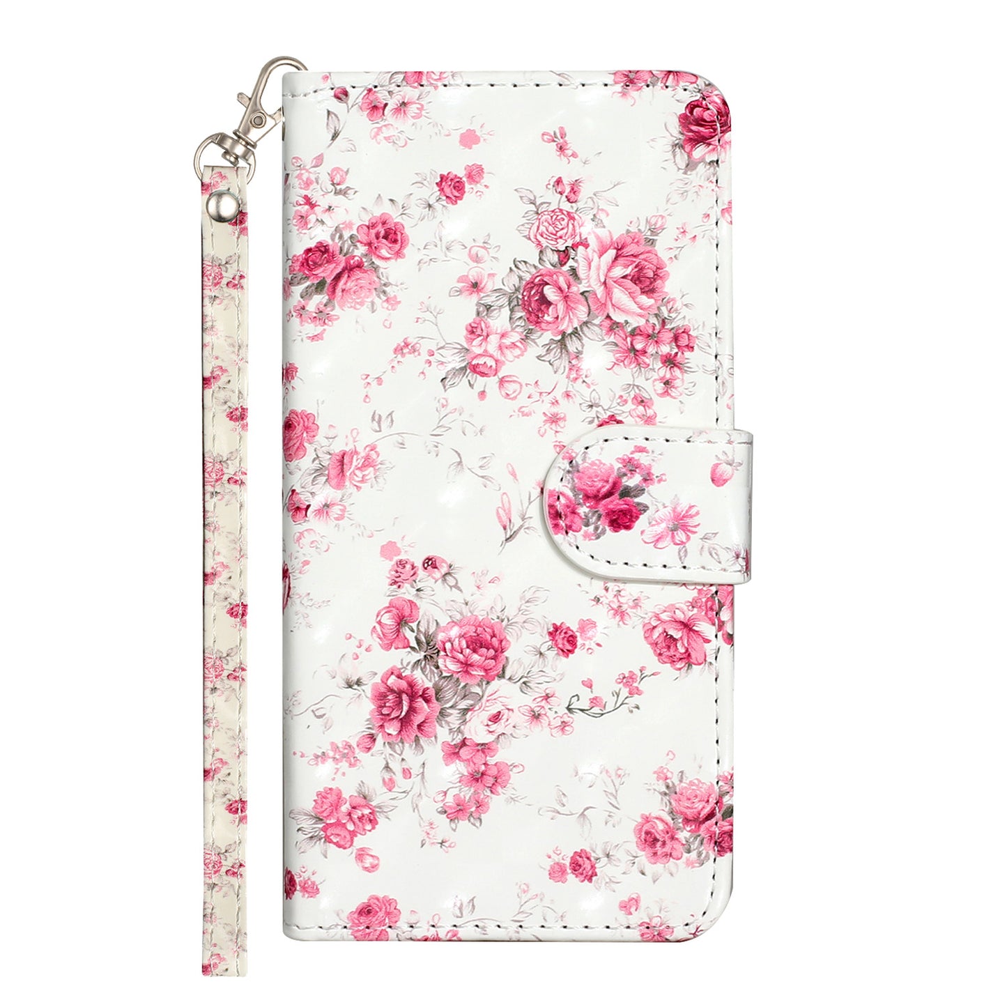 For Sony Xperia 1 V Shockproof PU Leather Wallet Case Folding Stand 3D Pattern Printing Phone Cover with Strap
