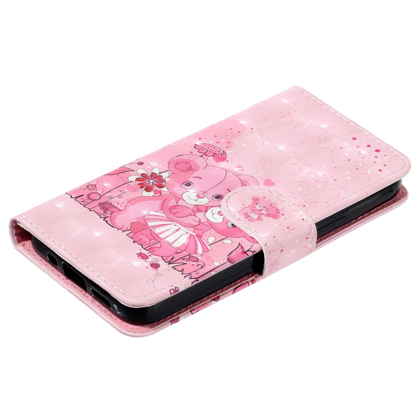 For Google Pixel 7 5G PU Leather Flip Wallet Case 3D Pattern Printing Stand Phone Cover with Strap