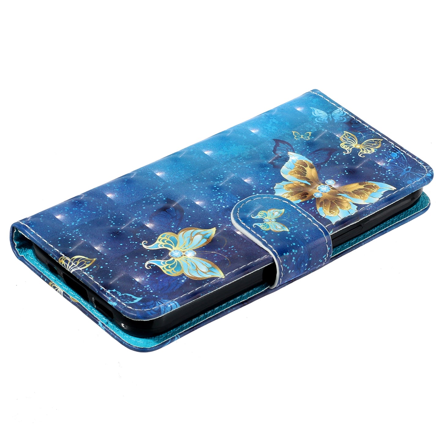 For Google Pixel 7 5G PU Leather Flip Wallet Case 3D Pattern Printing Stand Phone Cover with Strap