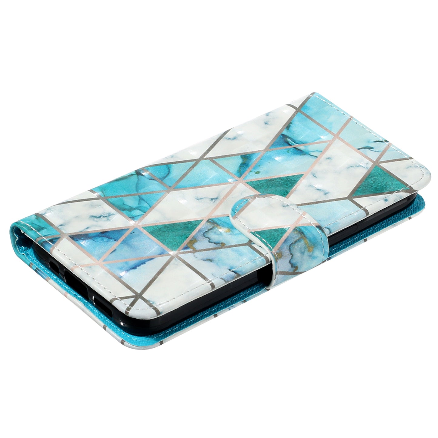 For Google Pixel 7 5G PU Leather Flip Wallet Case 3D Pattern Printing Stand Phone Cover with Strap