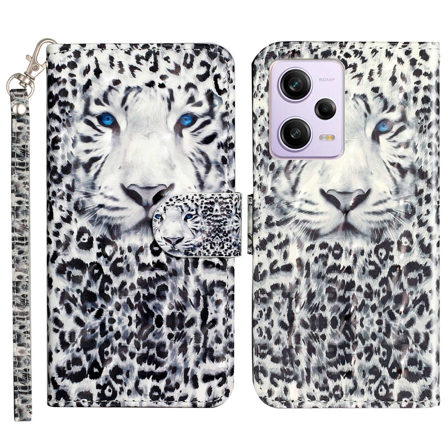 For Xiaomi Poco X5 Pro 5G / Redmi Note 12 Pro Speed 5G / Note 12 Pro 5G 3D Pattern Printing Phone Case PU Leather Wallet Stand Anti-drop Cover