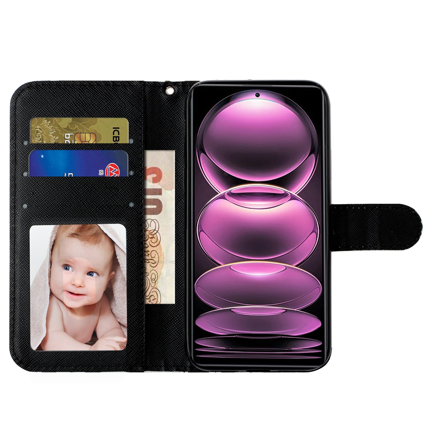 For Xiaomi Poco X5 Pro 5G / Redmi Note 12 Pro Speed 5G / Note 12 Pro 5G 3D Pattern Printing Phone Case PU Leather Wallet Stand Anti-drop Cover
