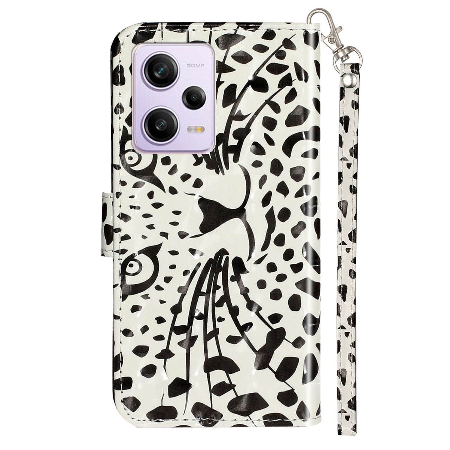 For Xiaomi Poco X5 Pro 5G / Redmi Note 12 Pro Speed 5G / Note 12 Pro 5G 3D Pattern Printing Phone Case PU Leather Wallet Stand Anti-drop Cover