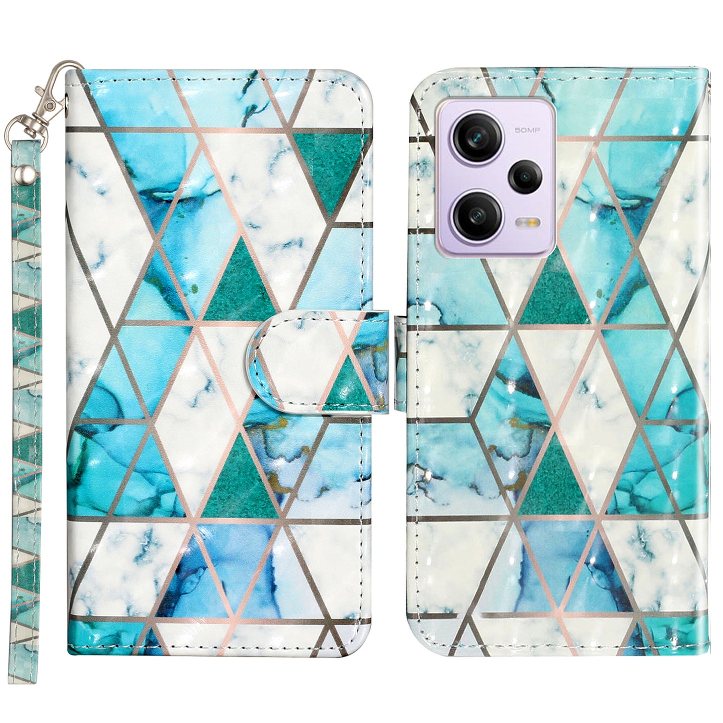 For Xiaomi Poco X5 Pro 5G / Redmi Note 12 Pro Speed 5G / Note 12 Pro 5G 3D Pattern Printing Phone Case PU Leather Wallet Stand Anti-drop Cover