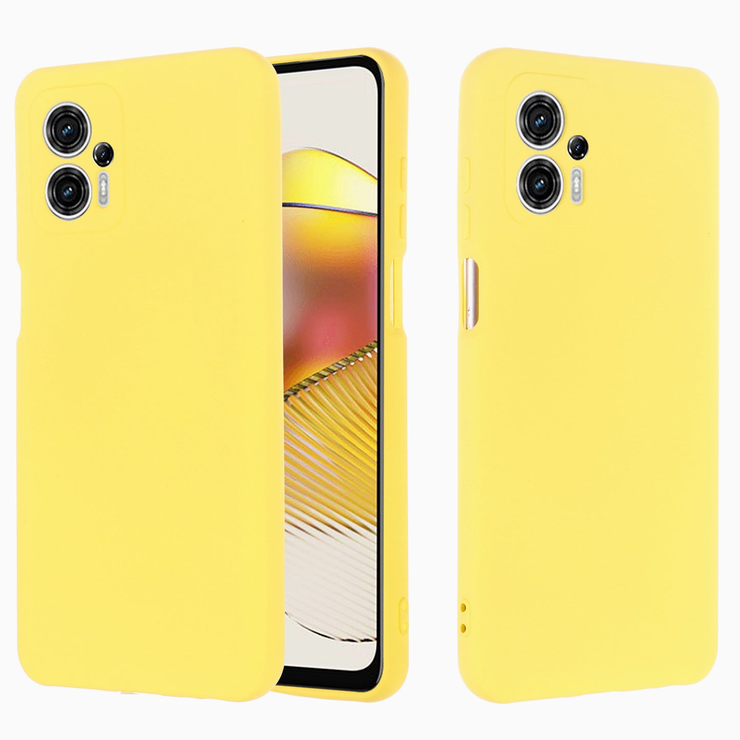 Smartphone Cover for Motorola Moto G13 4G / G23 4G , Liquid Silicone Soft Lining Case with Strap