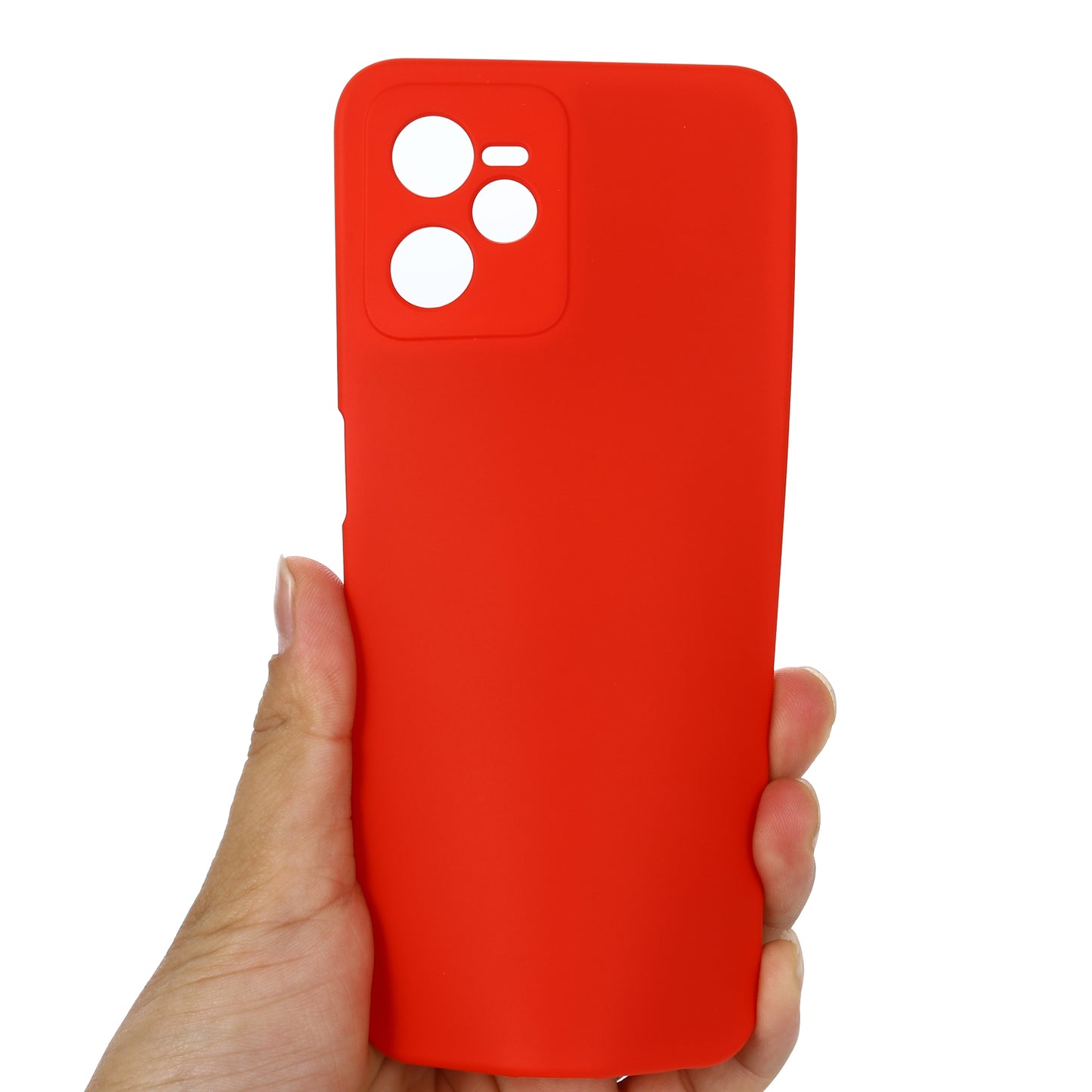 For Realme C35 4G / Narzo 50A Prime Drop Protection Phone Cover Liquid Silicone Soft Lining Phone Case with Strap