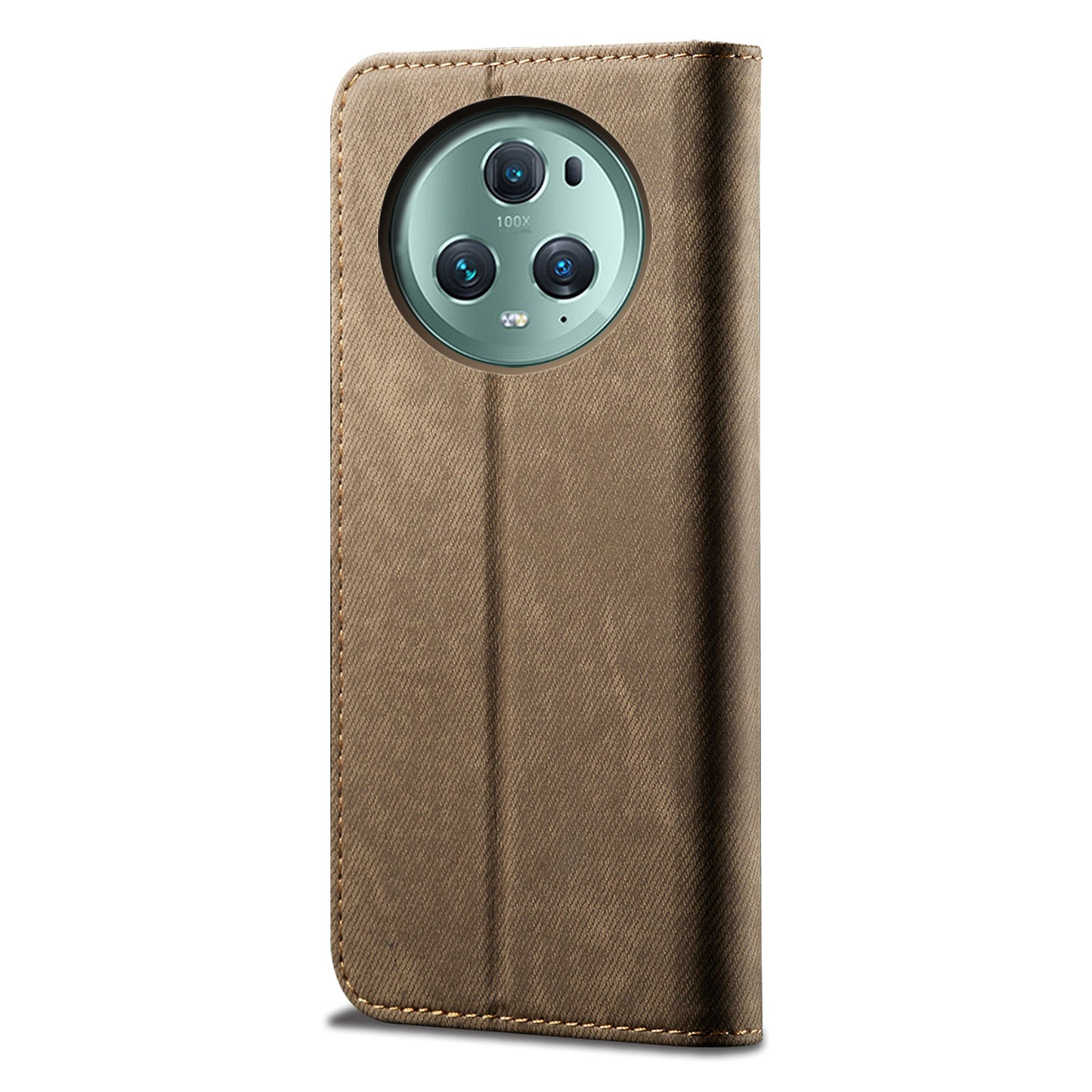 For Honor Magic5 Pro Wallet Function Jeans Cloth Texture Phone Case PU Leather Stand Phone Cover Shell