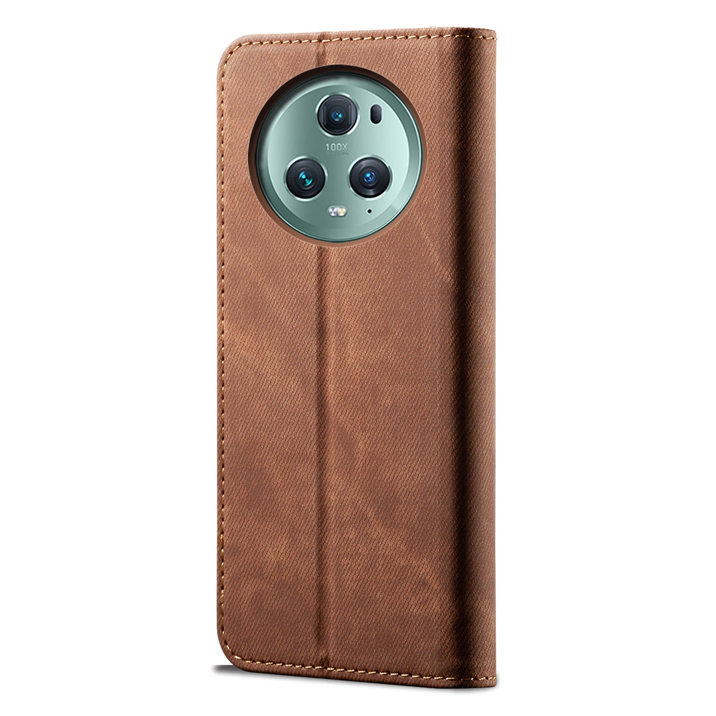 For Honor Magic5 Pro Wallet Function Jeans Cloth Texture Phone Case PU Leather Stand Phone Cover Shell