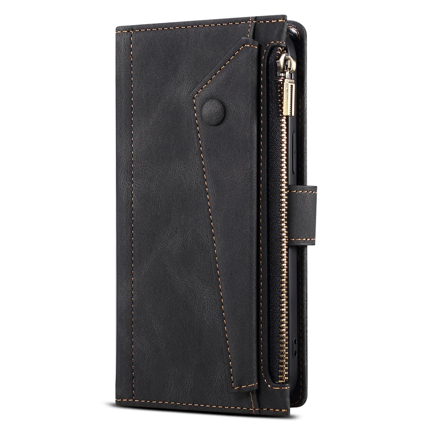ESEBLE Star Series for Samsung Galaxy M54 5G / F54 5G Phone Stand Case Zipper Pocket Wallet Leather Phone Cover
