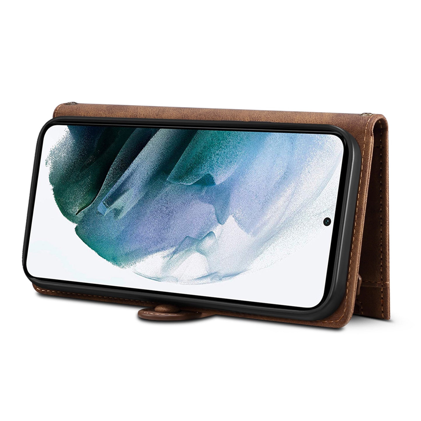 ESEBLE Star Series for Samsung Galaxy M54 5G / F54 5G Phone Stand Case Zipper Pocket Wallet Leather Phone Cover