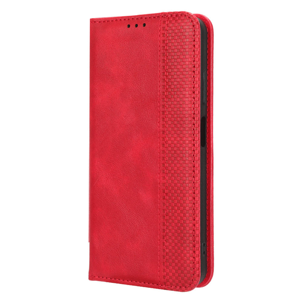 For Blackview A85 Anti-Dust PU Leather Wallet Cell Phone Case Retro Texture Phone Stand Cover