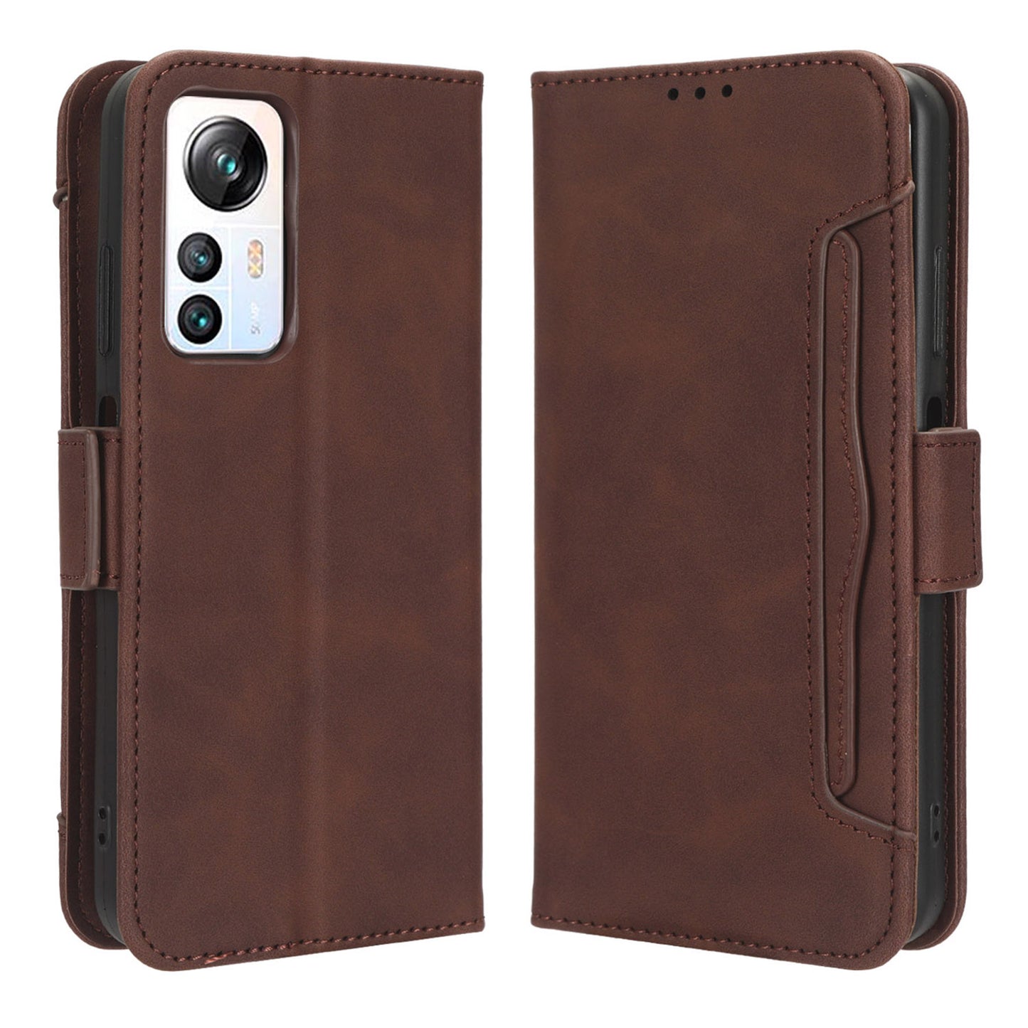 For Blackview A85 Mobile Phone Leather Case Multiple Card Slots Phone Cover with Wallet Stand