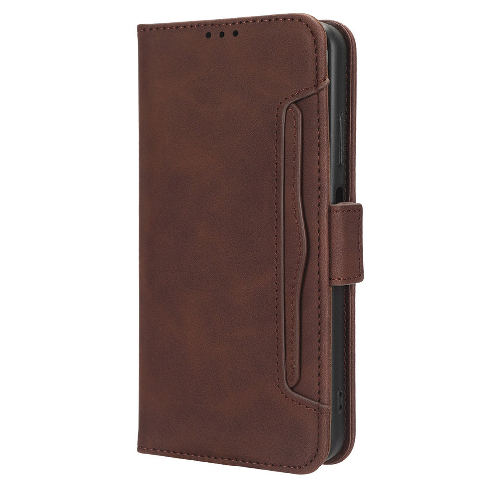 For Blackview A85 Mobile Phone Leather Case Multiple Card Slots Phone Cover with Wallet Stand