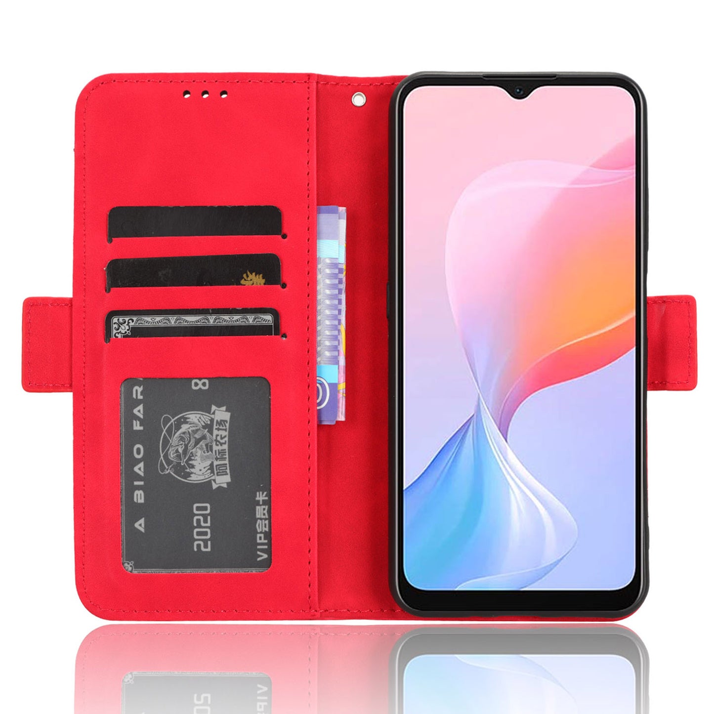 For Blackview A85 Mobile Phone Leather Case Multiple Card Slots Phone Cover with Wallet Stand