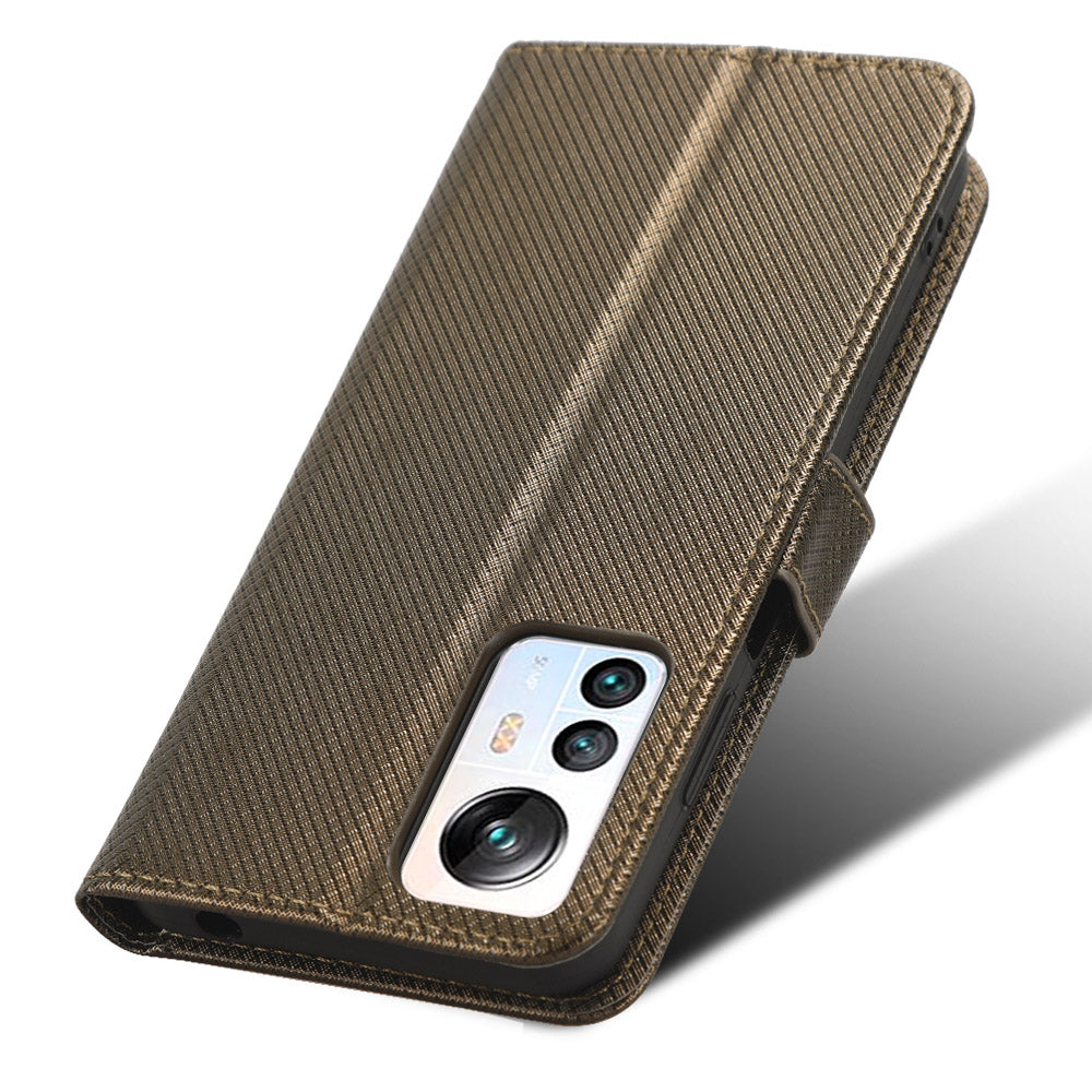 For Blackview A85 Diamond Texture Mobile Phone Cover PU Leather Wallet Stand Phone Case