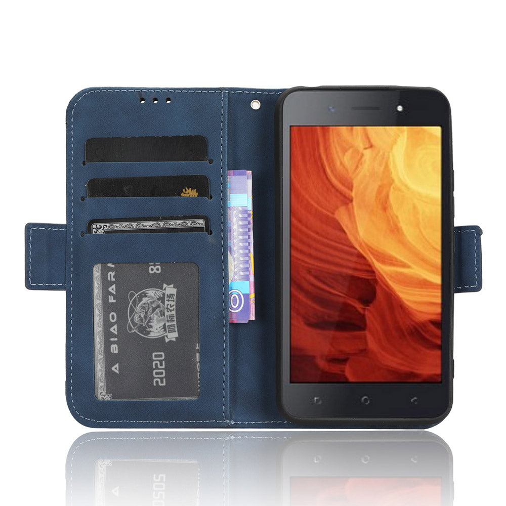 For Itel A18 Multiple Card Slots Phone Case PU Leather Stand Wallet Phone Cover