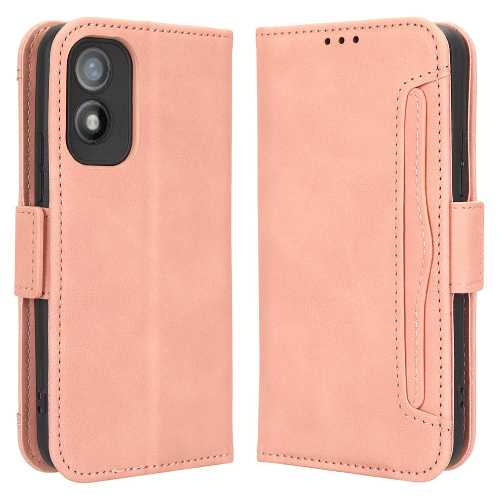 For Itel A18 Multiple Card Slots Phone Case PU Leather Stand Wallet Phone Cover